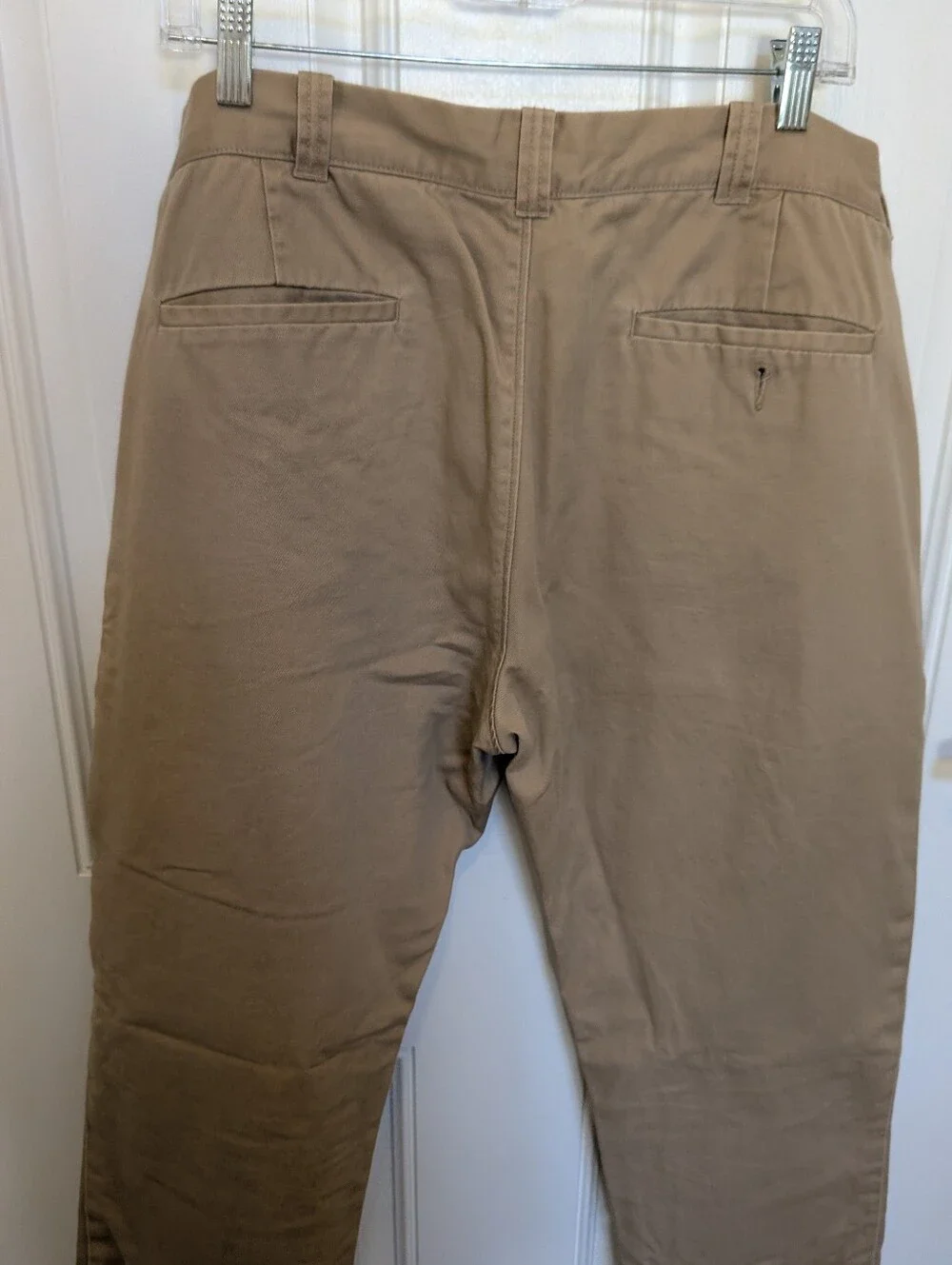 J.Crew The Sutton Men Khaki Chino Pants Tan Flat Front Size 33x32 Casual Work